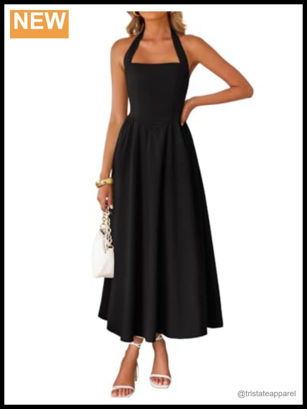Women's Summer Sleeveless Halter Maxi Dress Wedding Guest Beach Vacation